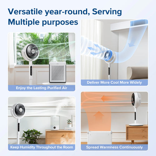 Corebreeze R432 Quiet Oscillating Fan with Remote, 9 Speeds, Whole Room Airflow